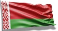 Waving Flag of Belarus with Red White and Green Colors on a White Background Belarus flag national flag Royalty Free Stock Photo