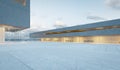 Realistic 3d rendering of Modern glass wall commercial buildings exterior