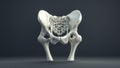 3D rendered illustration of a detailed human hip joint structure Royalty Free Stock Photo