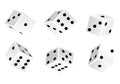 Realistic 3d rolling dice Royalty Free Stock Photo