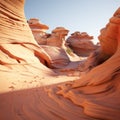 Realistic 3d Sandstone Landscape: Antelope Canyon In Unreal Engine 5 Royalty Free Stock Photo