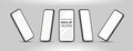 Realistic 3d smartphone mockup for application, game, and web page view. cell mockup for presentation template. touch phone with