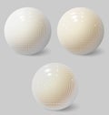 Realistic 3d sphere. White bubble. Textured ball.