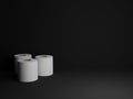 Realistic 3D toilet paper three rolls