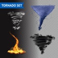 Realistic 3d Tornado Set Royalty Free Stock Photo