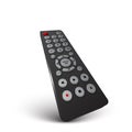 Realistic 3d tv remote isolated on white background