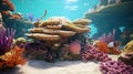 Realistic 3d Underwater Scene With Naturalistic Materials