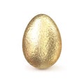 Realistic 3d vector gold Easter Egg Royalty Free Stock Photo