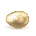 Realistic 3d vector gold Easter Egg Royalty Free Stock Photo