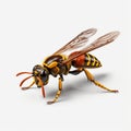 Realistic 3d Wasp Art On Transparent Background