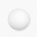 Realistic 3d white classic golf ball icon closeup isolated on transparency grid background. Vector stock illustration Royalty Free Stock Photo