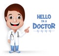 Realistic 3D Young Friendly Female Professional Doctor Medical Character Royalty Free Stock Photo