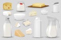 Realistic dairy products Royalty Free Stock Photo