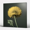 Realistic dandelion flower on dark background 1