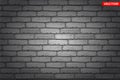 Realistic dark gray brick wall texture background Royalty Free Stock Photo