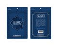 Dark blue zipper bag packaging product design branding ready to use