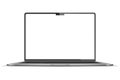 Realistic Darkgrey Notebook with Transparent Screen Isolated. Laptop. Open Display