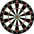 Realistic Dart Board Royalty Free Stock Photo