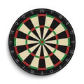 Realistic dart board isolated on white background Royalty Free Stock Photo
