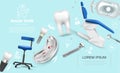 Realistic Dentistry Colorful Template