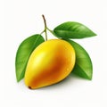 Realistic Mango Photo With Isolated White Background Royalty Free Stock Photo