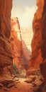 Realistic Desert Canyon Painting With Dalhart Windberg Style