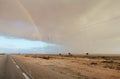 realistic desert rainbow Royalty Free Stock Photo