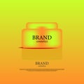 Realistic design container cosmetics template mockup