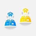 Realistic design element. police officer Royalty Free Stock Photo