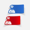Realistic design element. police officer Royalty Free Stock Photo