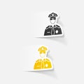 Realistic design element. police officer Royalty Free Stock Photo