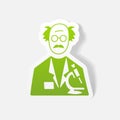 Realistic design element. scientist Royalty Free Stock Photo