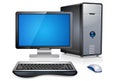 Realistic Desktop Computer Royalty Free Stock Photo
