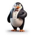 Realistic And Detailed Animated Penguin In Tuxedo