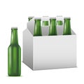 Realistic Detailed Beer Sixpack Alcoholic Drink . Vector Royalty Free Stock Photo