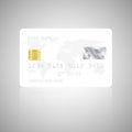 Realistic detailed credit card template