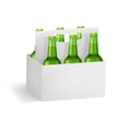 Realistic Detailed 3d Beer Bottles Pack Set. Vector Royalty Free Stock Photo