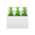 Realistic Detailed 3d Beer Bottles Pack Set. Vector Royalty Free Stock Photo