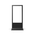 Realistic Detailed 3d Black Digital Signage Mockup. Vector