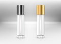 Realistic Detailed 3d Blank Perfume Bottle Empty. Mockup Set Different Types Opened. Royalty Free Stock Photo
