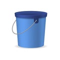 Realistic Detailed 3d Bucket or Container and Handle. Vector Royalty Free Stock Photo