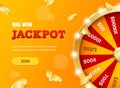 Realistic Detailed 3d Casino Fortune Wheel Jackpot Concept. Vector