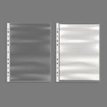 Realistic Detailed 3d Cellophane Business File Set. Vector