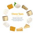 Realistic Detailed 3d Cheese Banner Card Circle. Vector Royalty Free Stock Photo