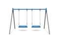 Realistic Detailed 3d Classic Outdoor Swing. Vector