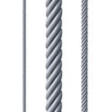 Realistic Detailed 3d Different Steel Rope Set. Vector