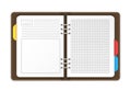 Realistic Detailed 3d Empty Template Organizer Planner. Vector Royalty Free Stock Photo