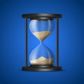 Realistic Detailed 3d Hourglass with Sand Inside. Vector Royalty Free Stock Photo