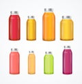 Realistic Detailed 3d Juice Color Bottle Set. Vector Royalty Free Stock Photo