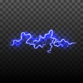 Realistic Detailed 3d Lightning Electric Thunderbolt. Vector